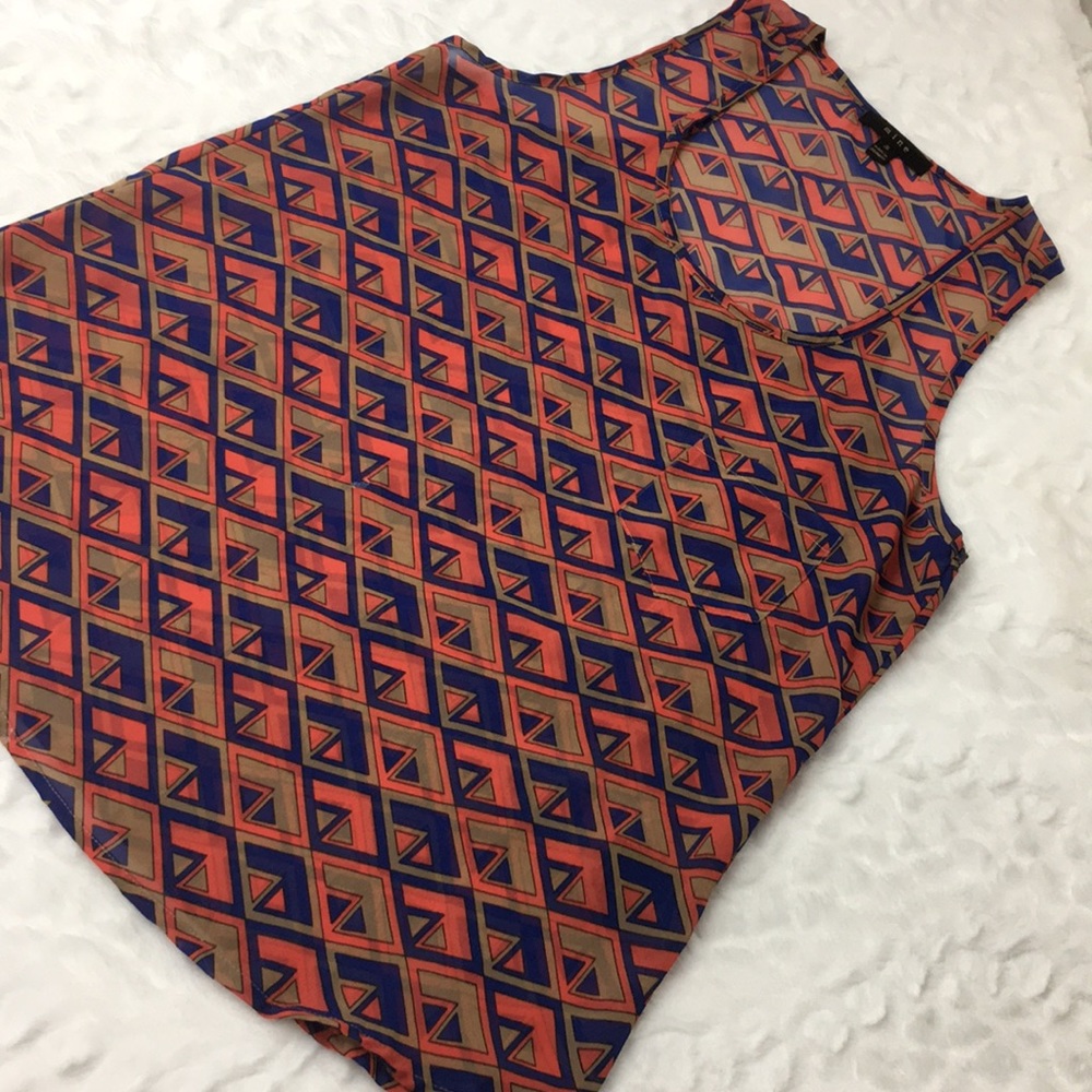 Sheer Geometric Tank Top
